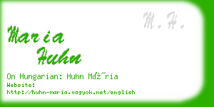 maria huhn business card